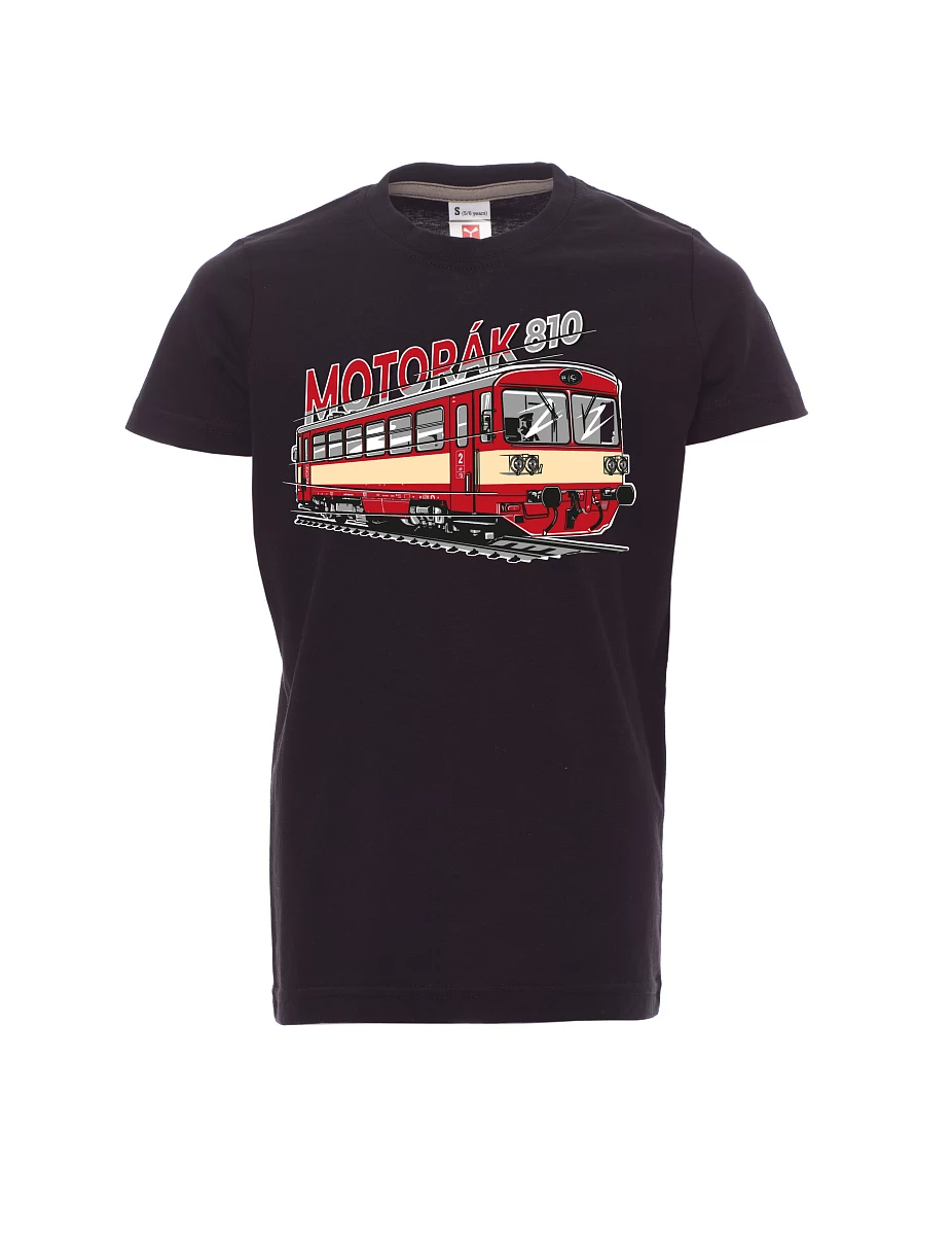 Maglia da bambino nera Treno motore 810