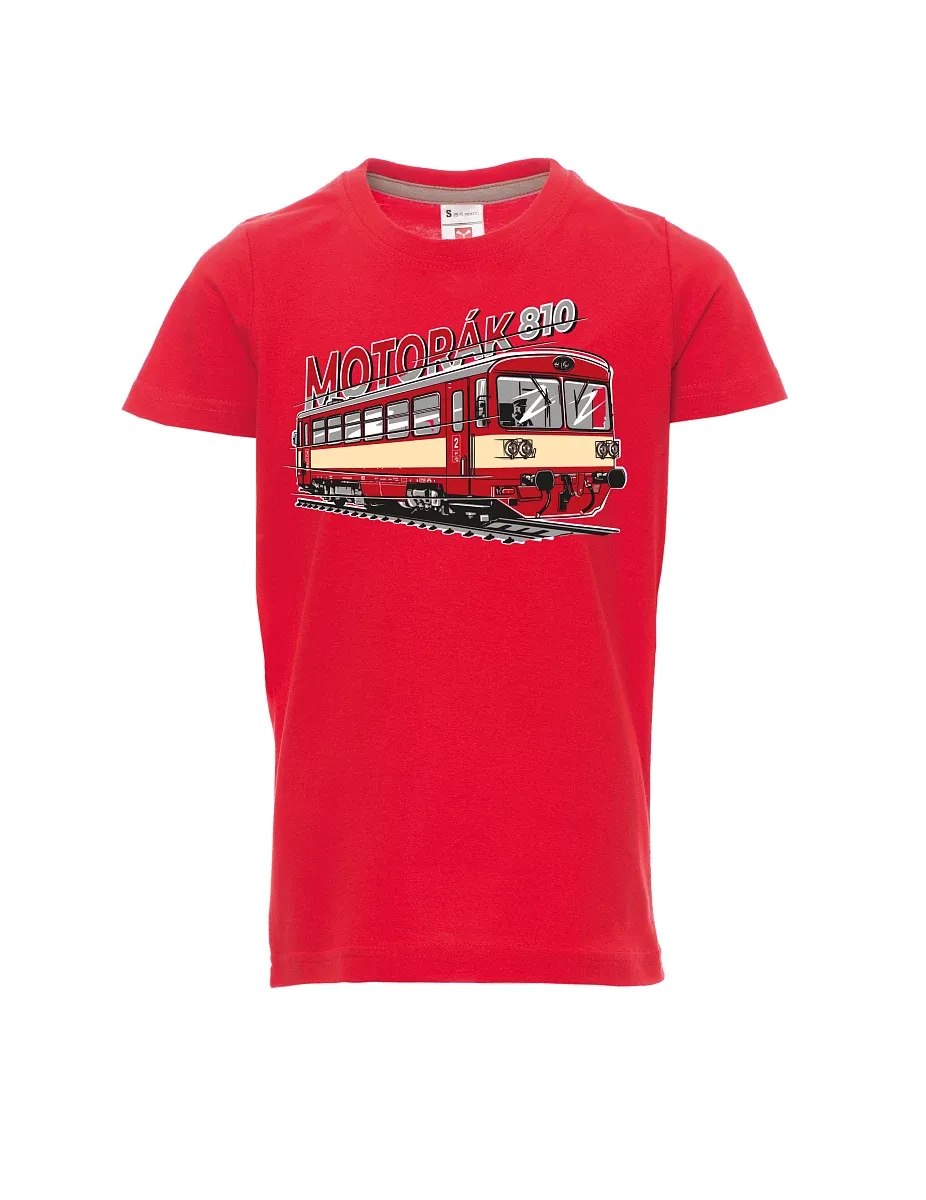 Maglia da bambino rossa Treno motore 810