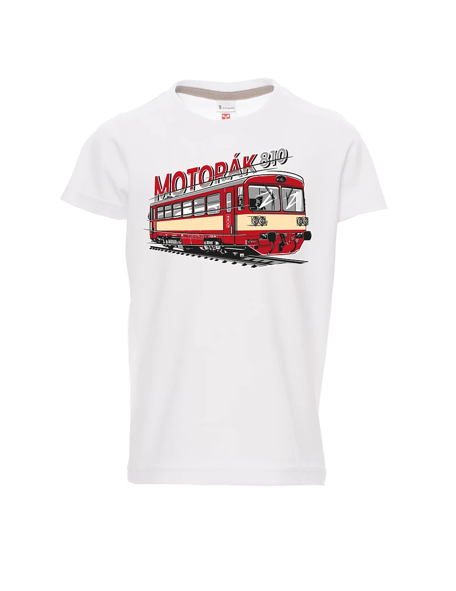 Maglia da bambino bianca Treno motore 810