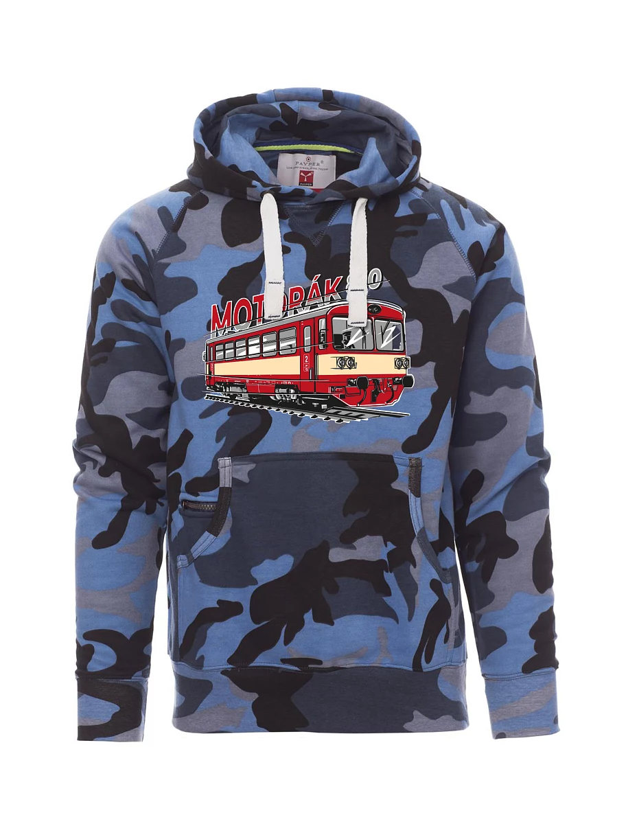 Felpa da uomo camuffare blu Treno motore 810