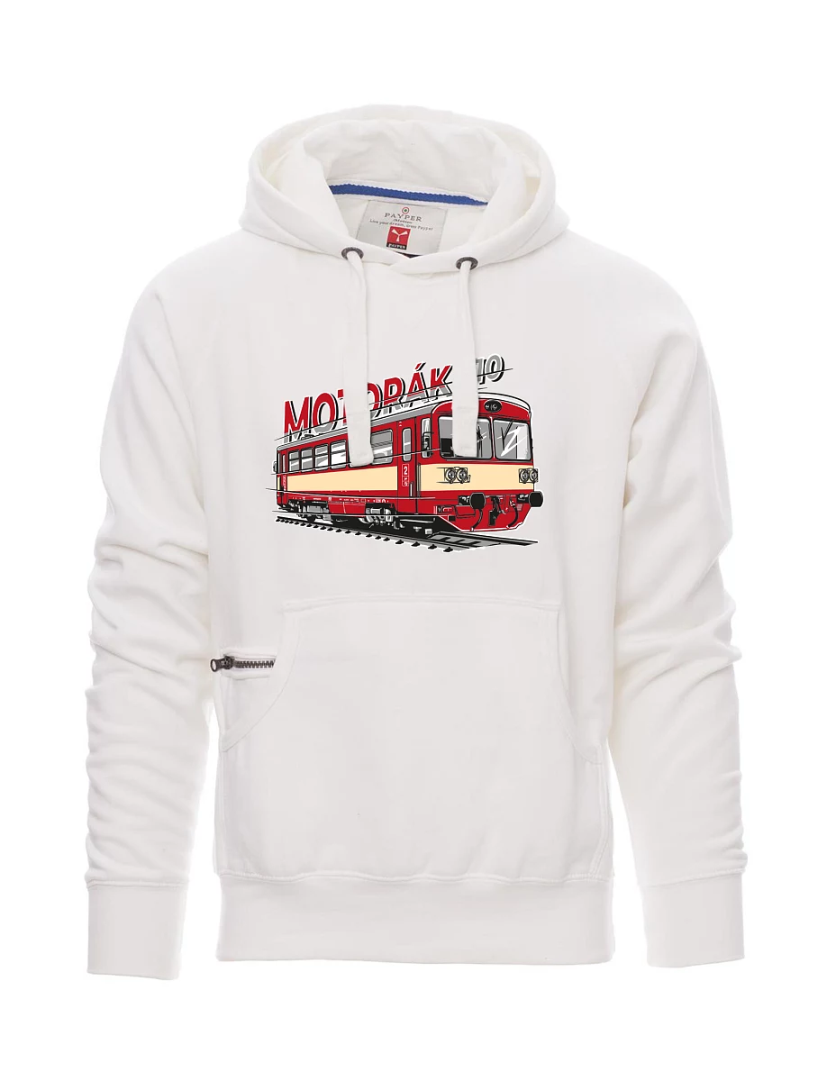 Felpa da uomo bianca Treno motore 810