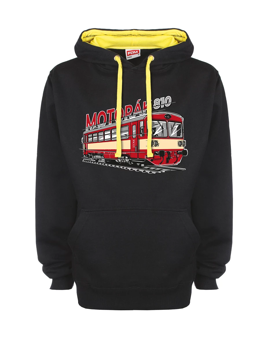 Felpa giallo-nera con Treno motore 810