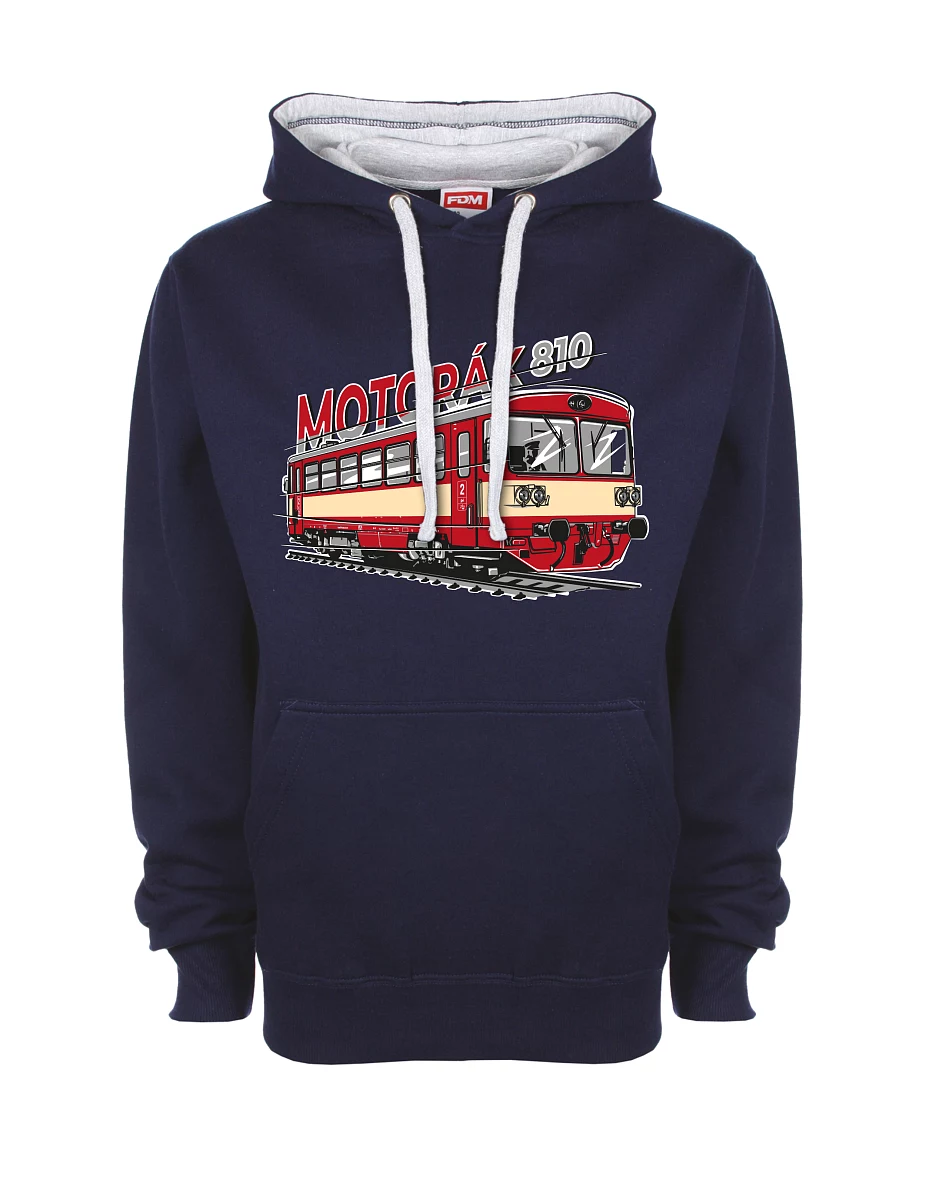 Felpa grigio-blu marino Treno motore 810