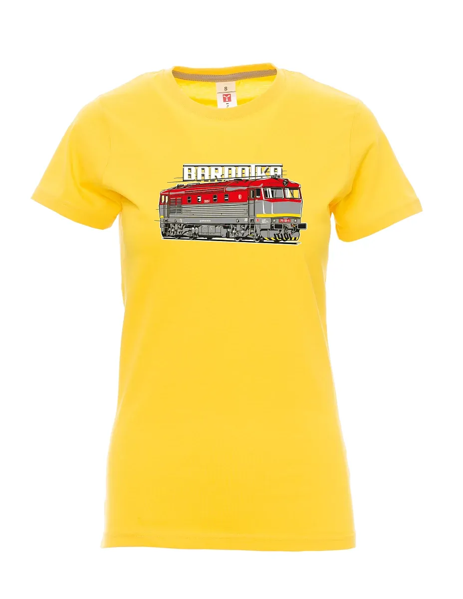 Maglia da donna gialla Locomotiva Bardotka