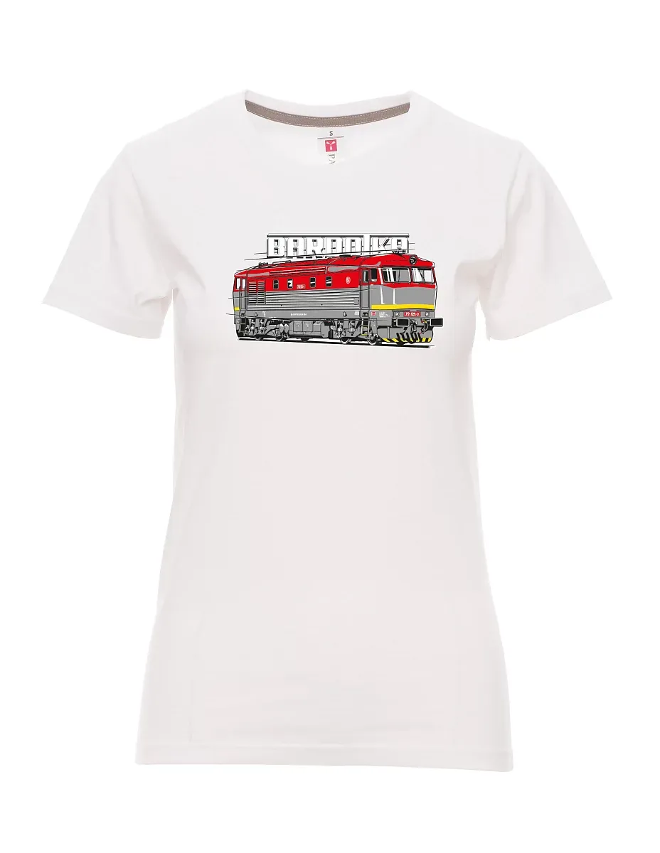 Maglia da donna bianca Locomotiva Bardotka