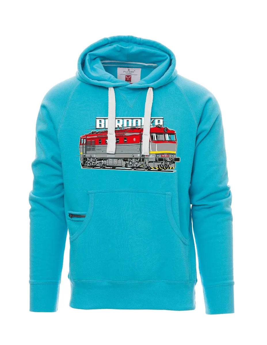 Felpa da uomo blu chiaro Locomotiva Bardotka