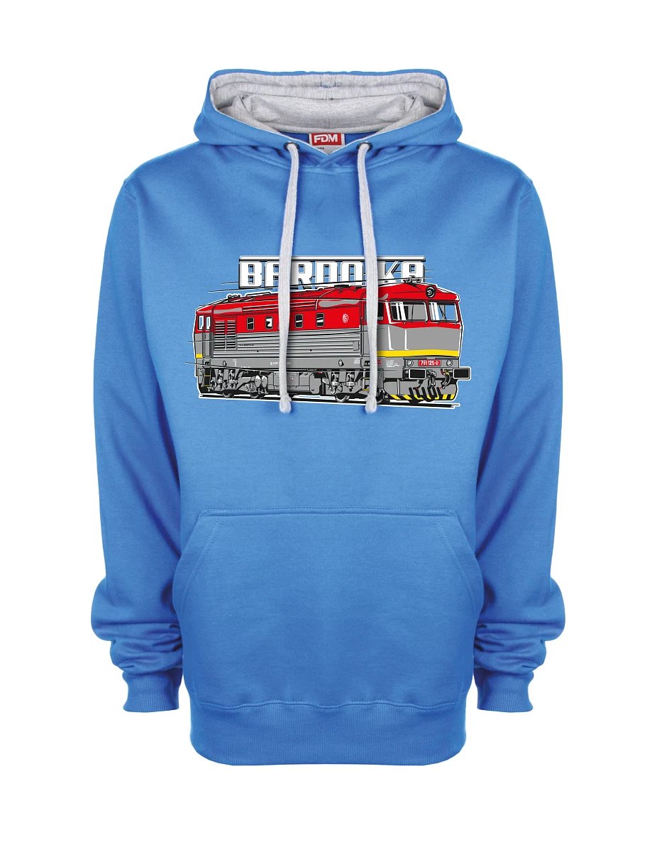 Felpa grigio-blu Locomotiva Bardotka