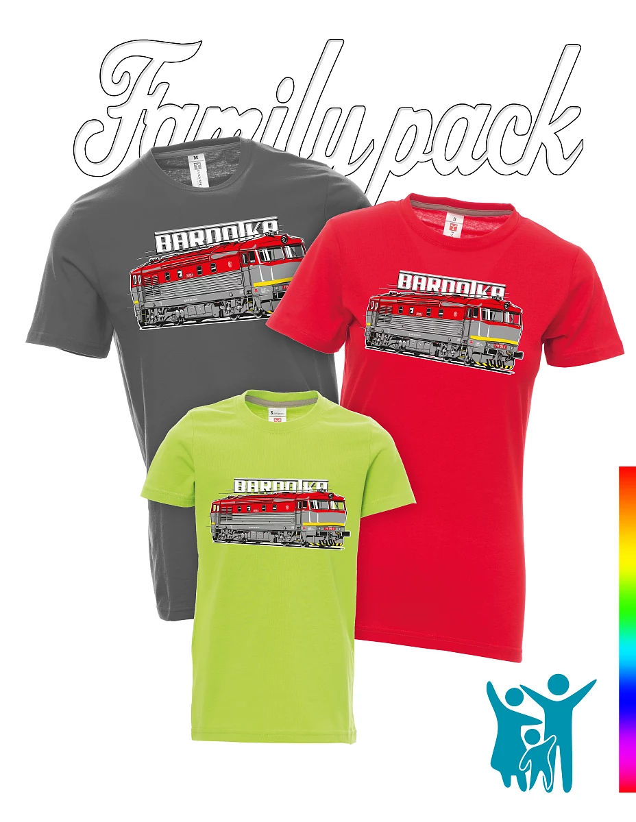 Set familiare di maglie con Locomotiva Bardotka