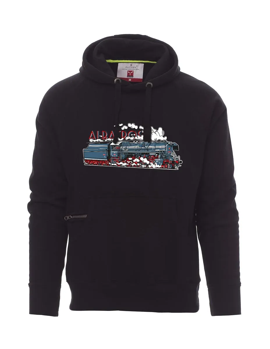 Felpa da uomo nera Locomotiva Albatros