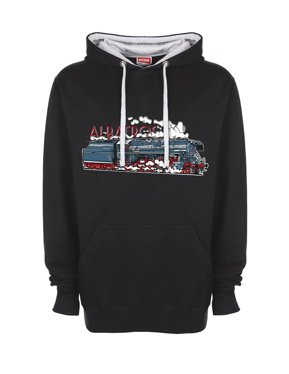 Felpa grigio-nera Locomotiva Albatros