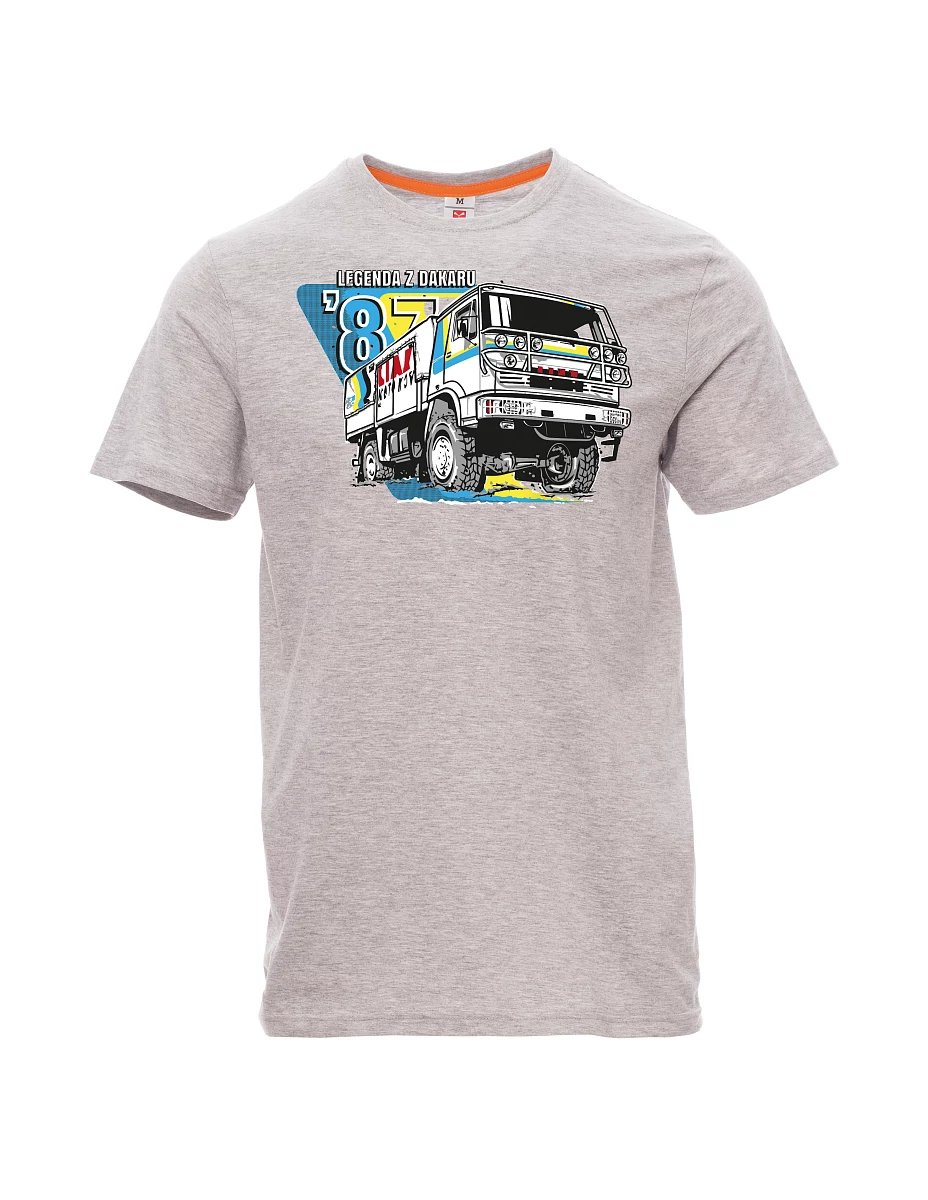 Maglia da uomo grigio melange Liaz da dakar 1987