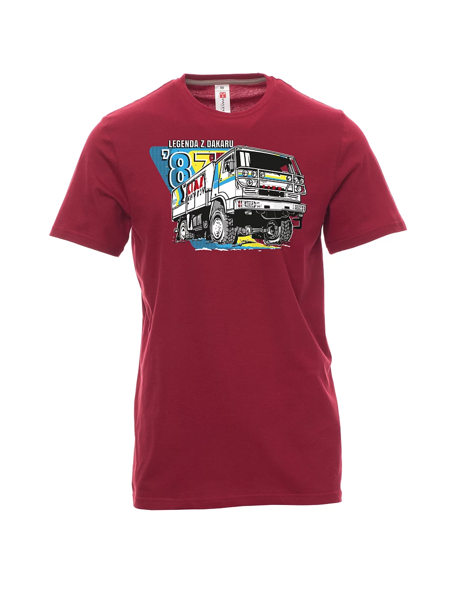 Maglia da uomo rosso scuro Liaz da dakar 1987