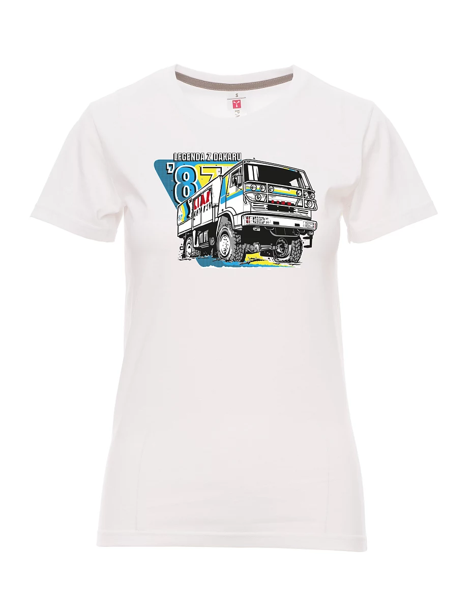 Maglia da donna bianca Liaz da Dakar 1987