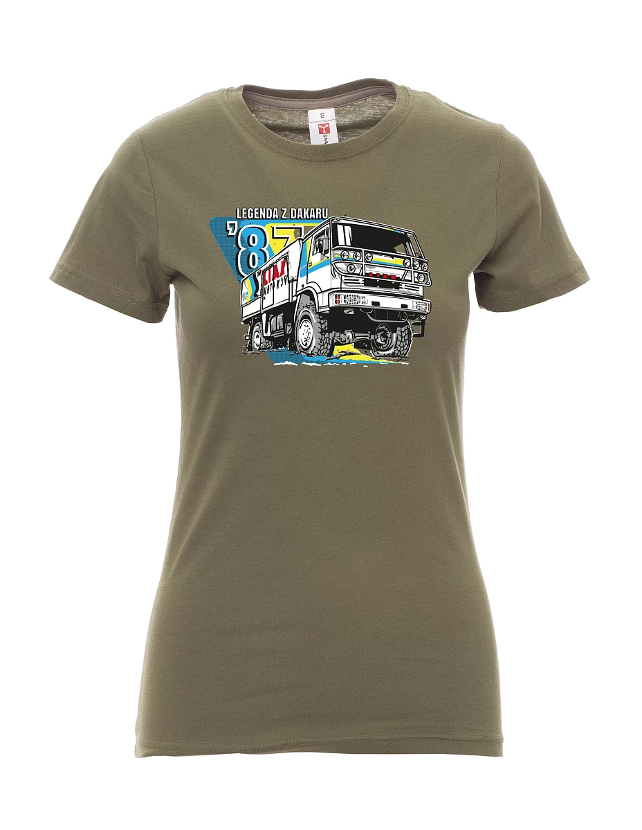 Maglia da donna cachi Liaz da Dakar 1987
