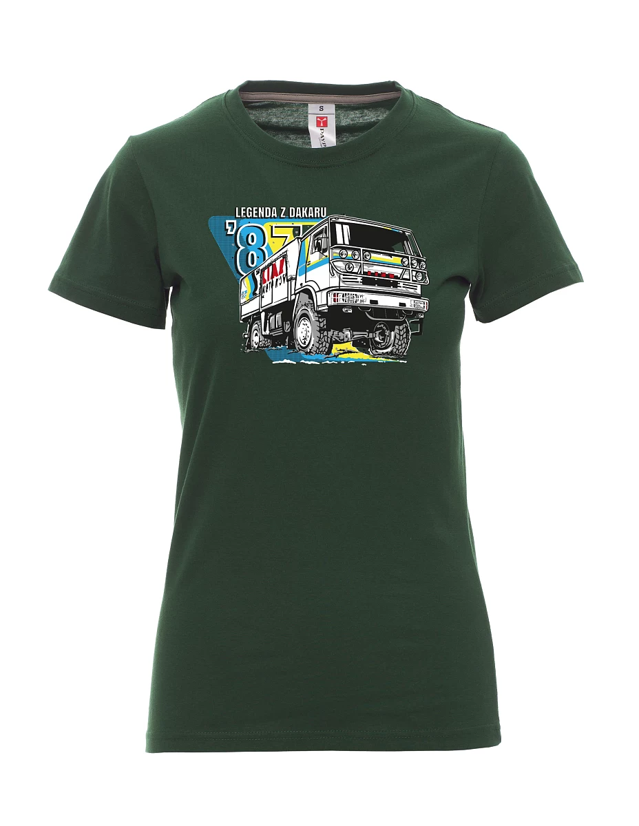 Maglia da donna verde scuro Liaz da Dakar 1987