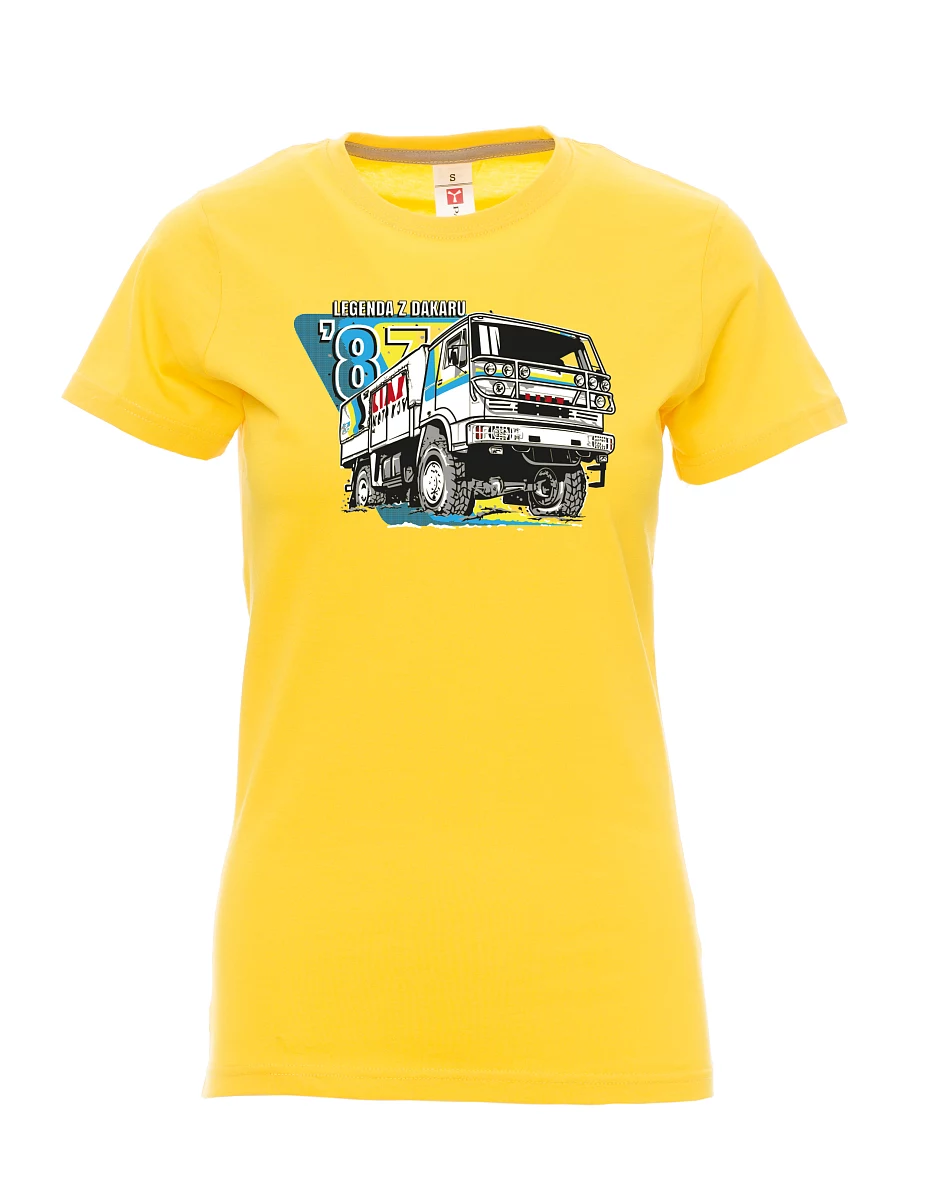 Maglia da donna gialla Liaz da Dakar 1987