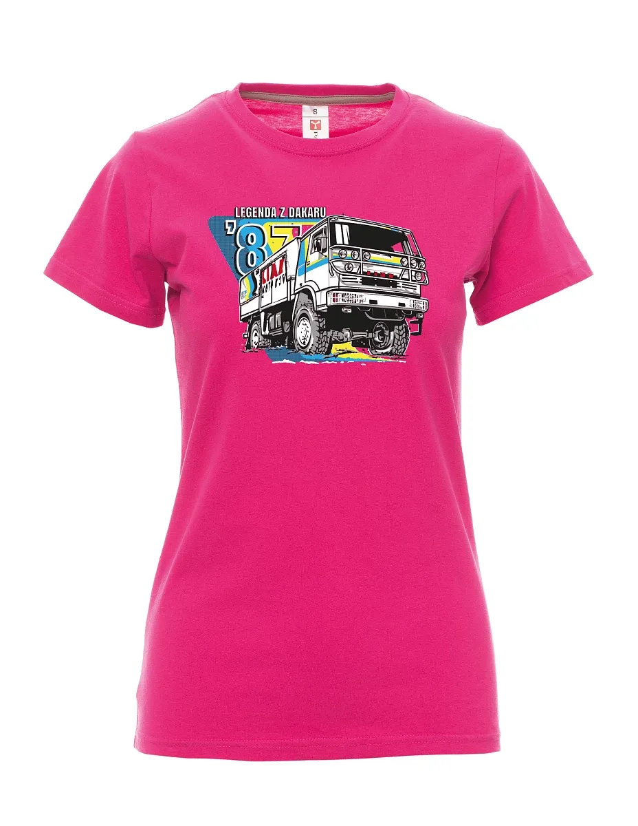 Maglia da donna rosa Liaz da Dakar 1987
