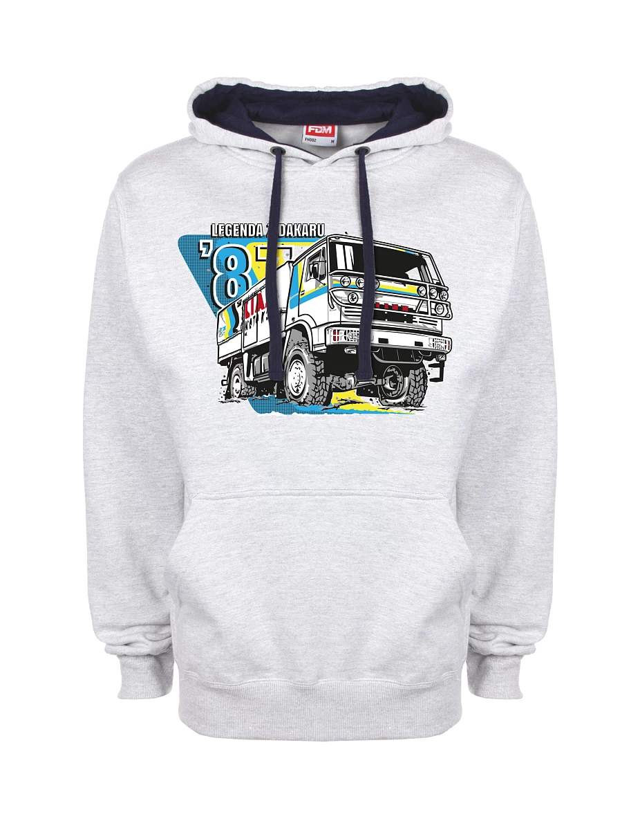 Felpa blu-grigio Liaz da Dakar 1987