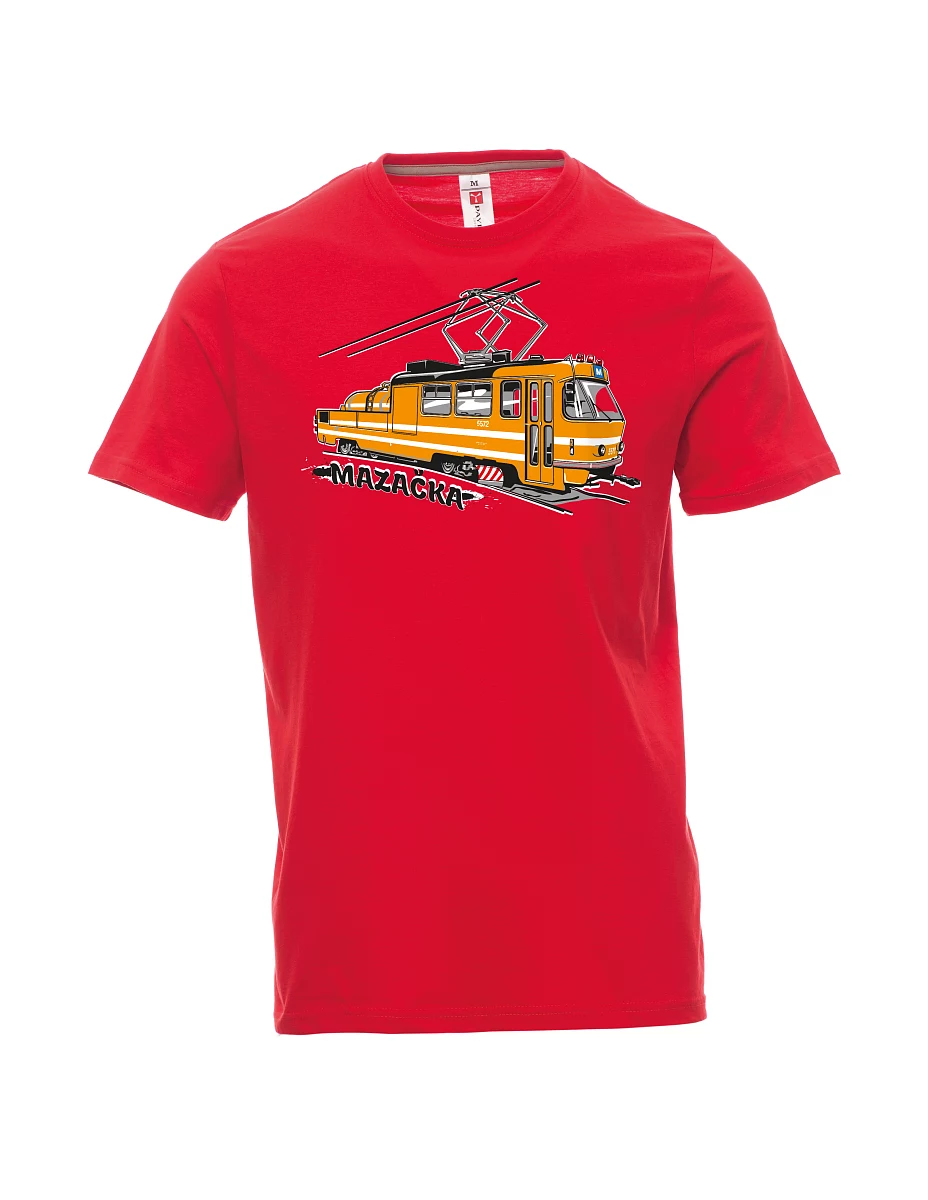 Maglia da uomo rossa Tram di oliatura