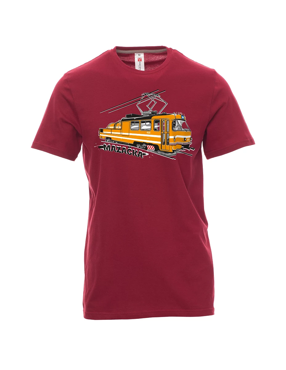 Maglia da uomo rosso scuro Tram di oliatura