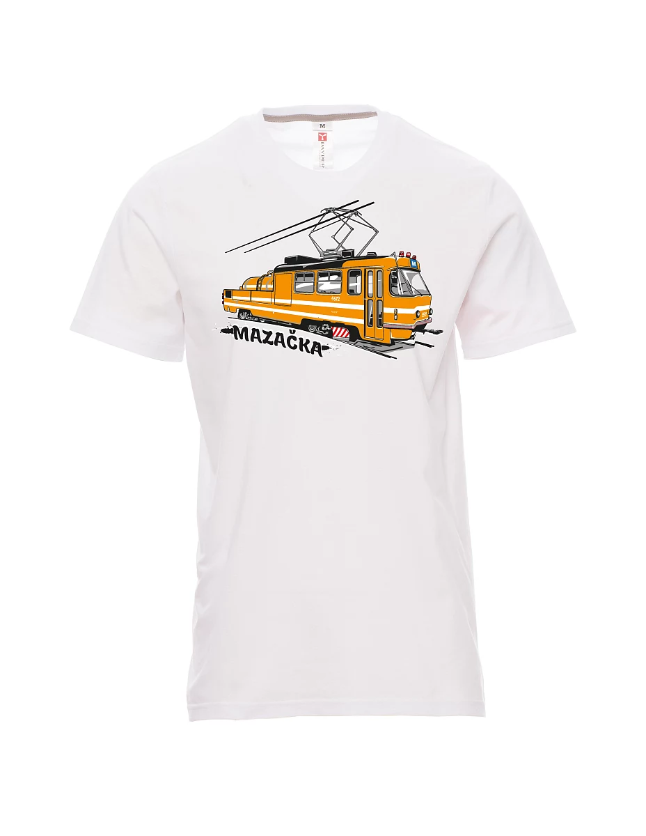 Maglia da uomo bianca Tram di oliatura
