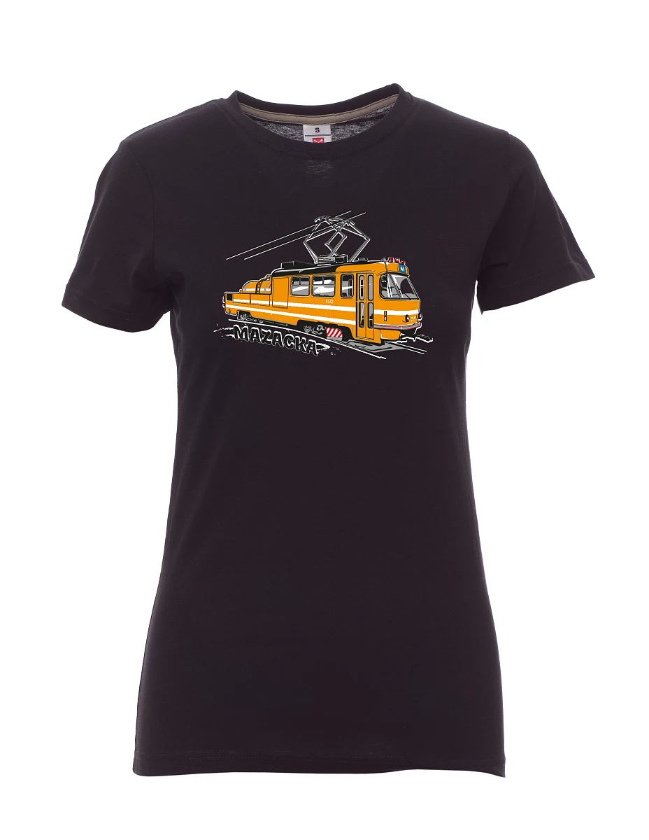 Maglia da donna nera Tram di oliatura