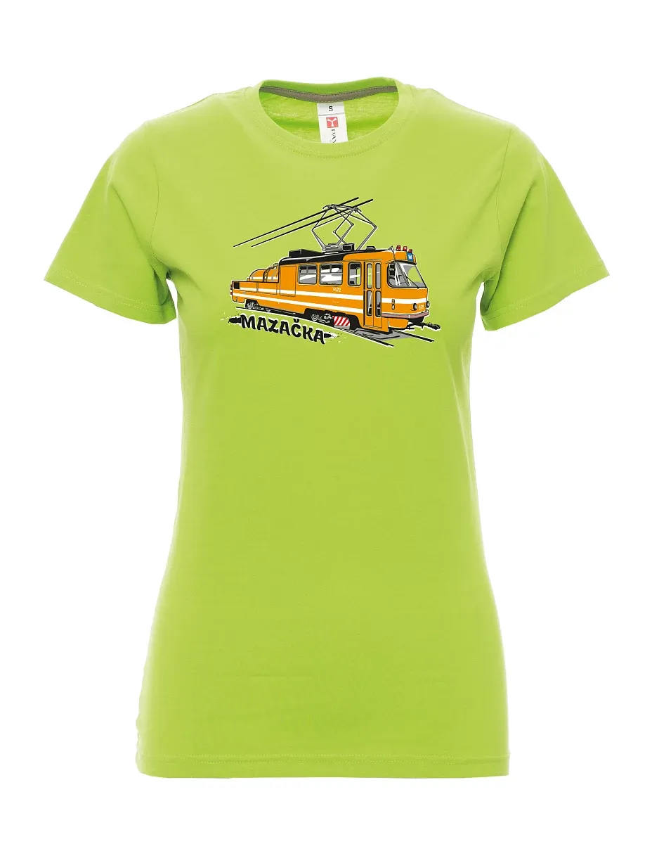 Maglia da donna colore lime Tram di oliatura