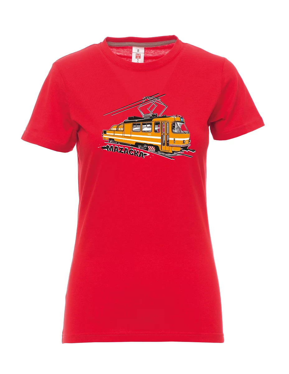 Maglia da donna rossa Tram di oliatura