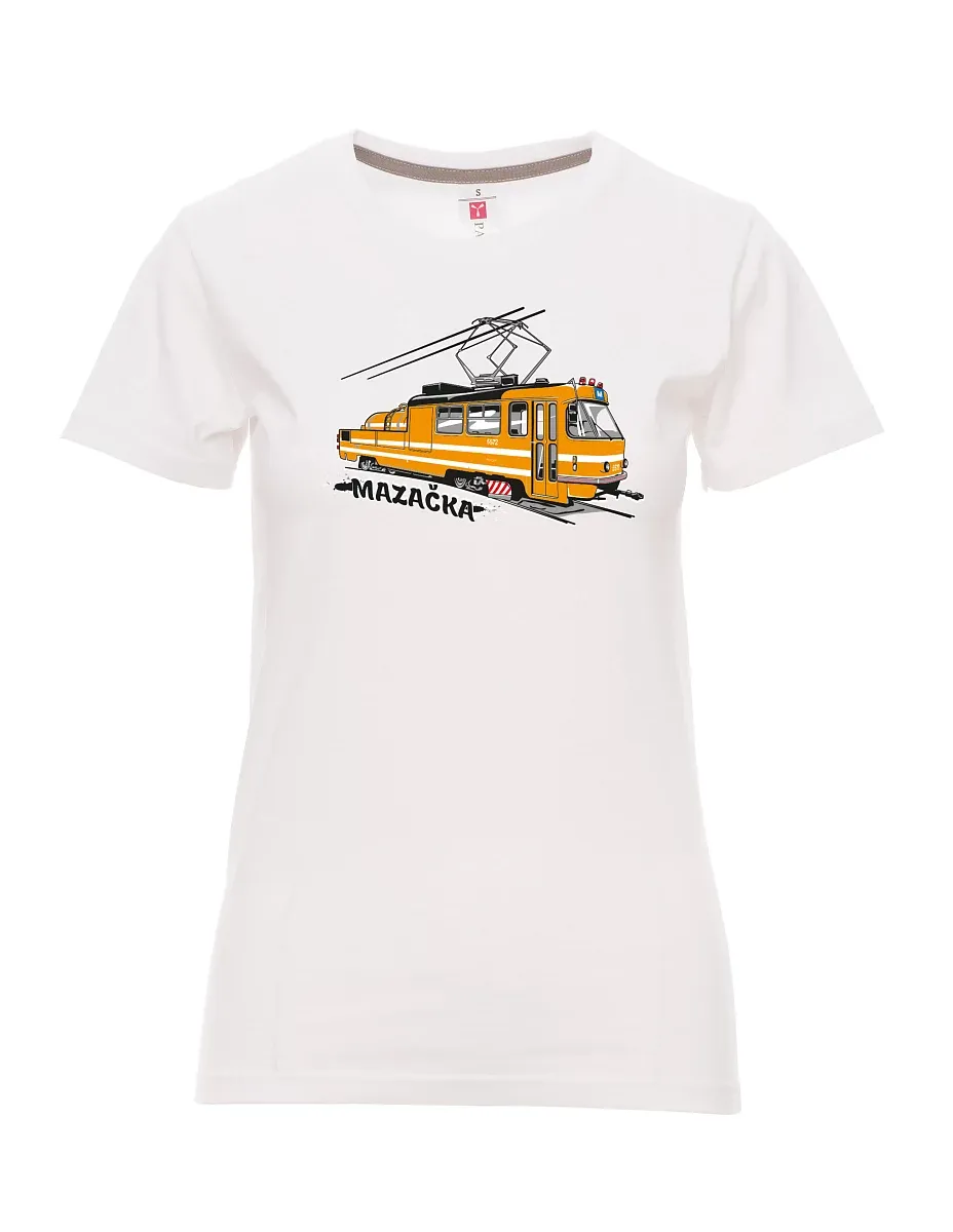 Maglia da donna bianca Tram di oliatura