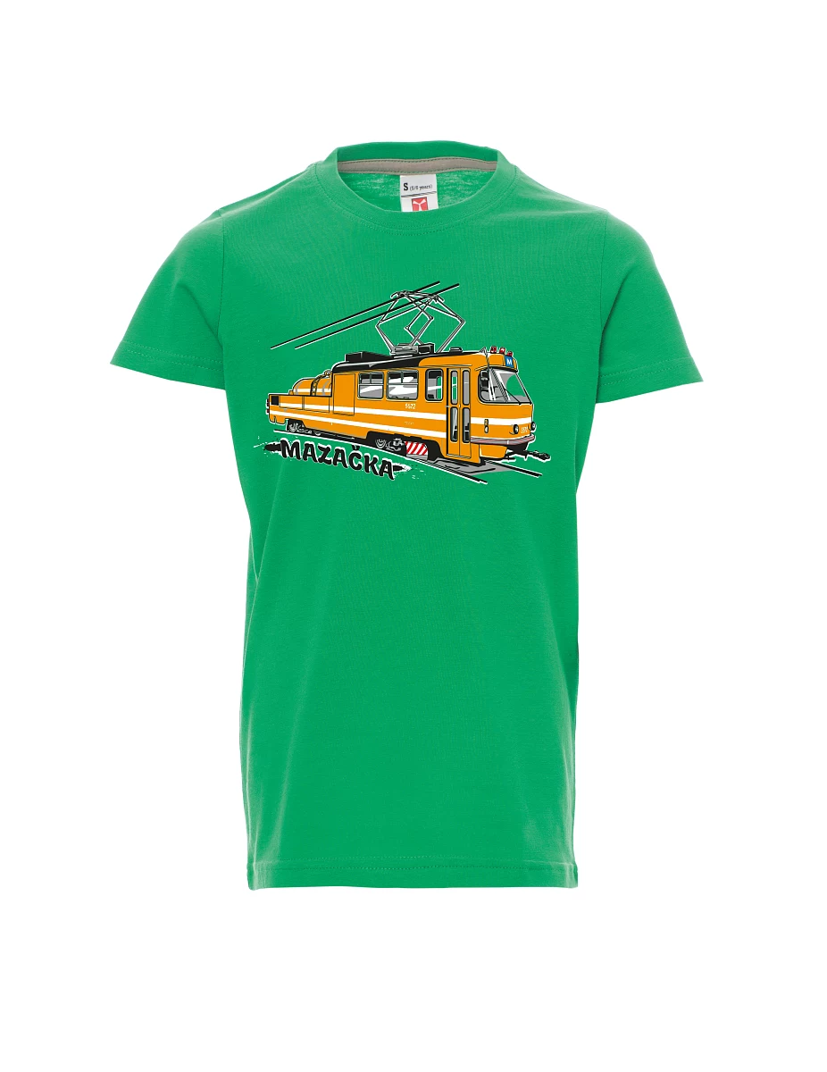 Maglia da bambino verde Tram di oliatura