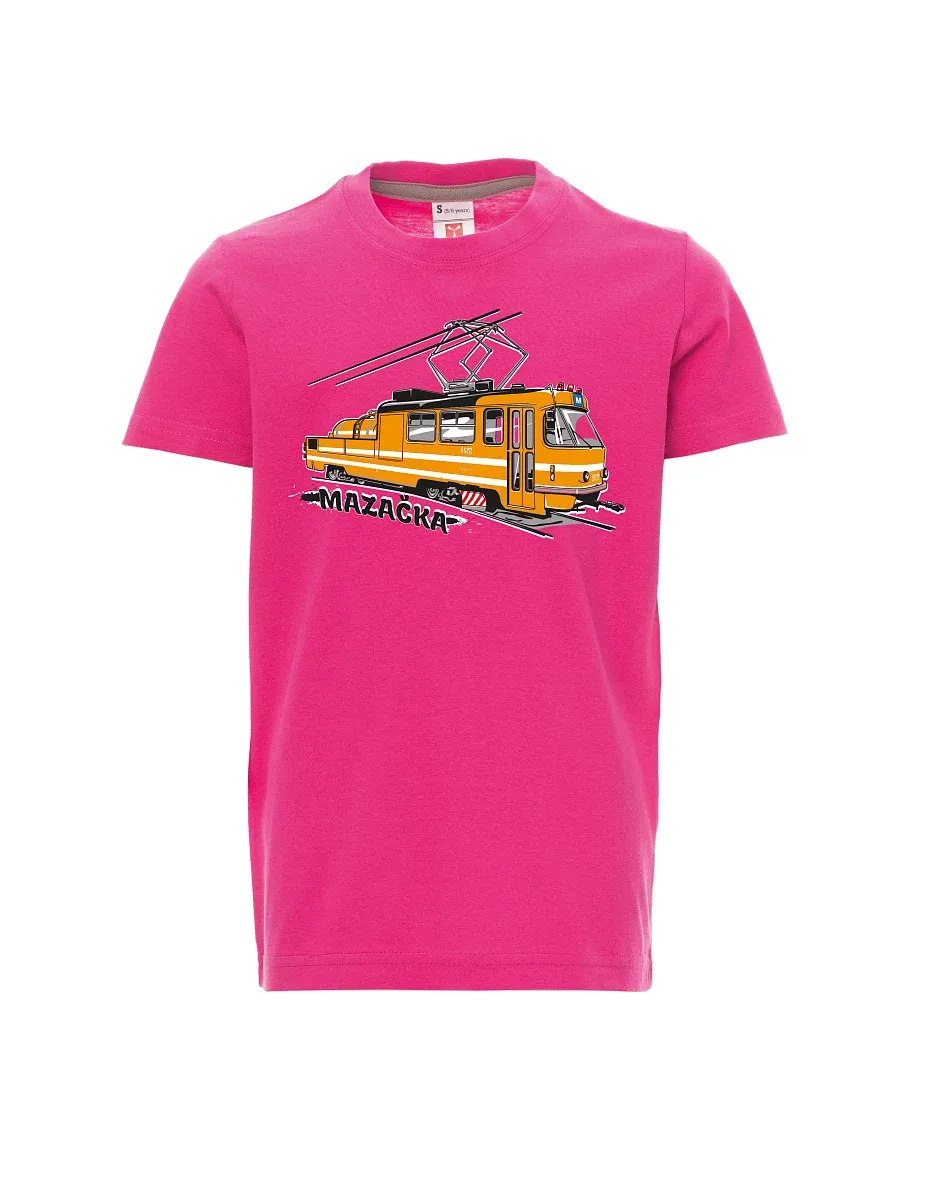 Maglia da bambino rosa Tram di oliatura