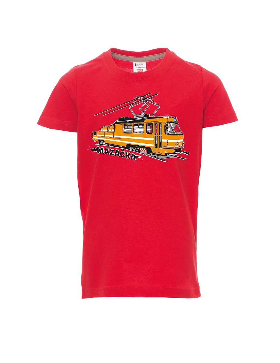 Maglia da bambino rossa Tram di oliatura