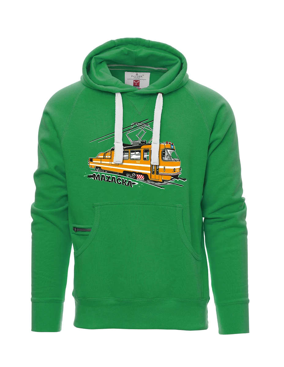 Felpa da uomo verde Tram di oliatura