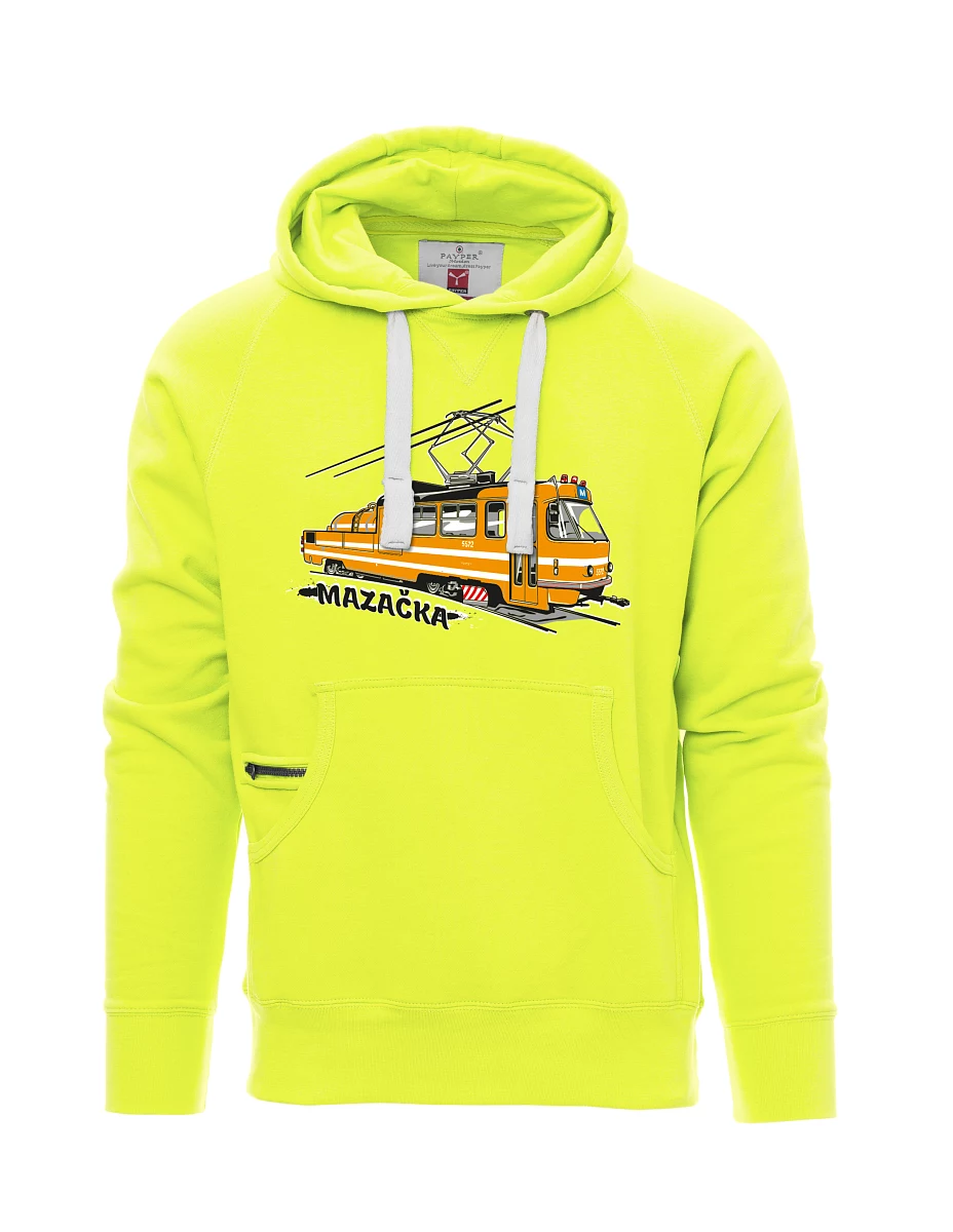Felpa da uomo fluorescente Tram di oliatura