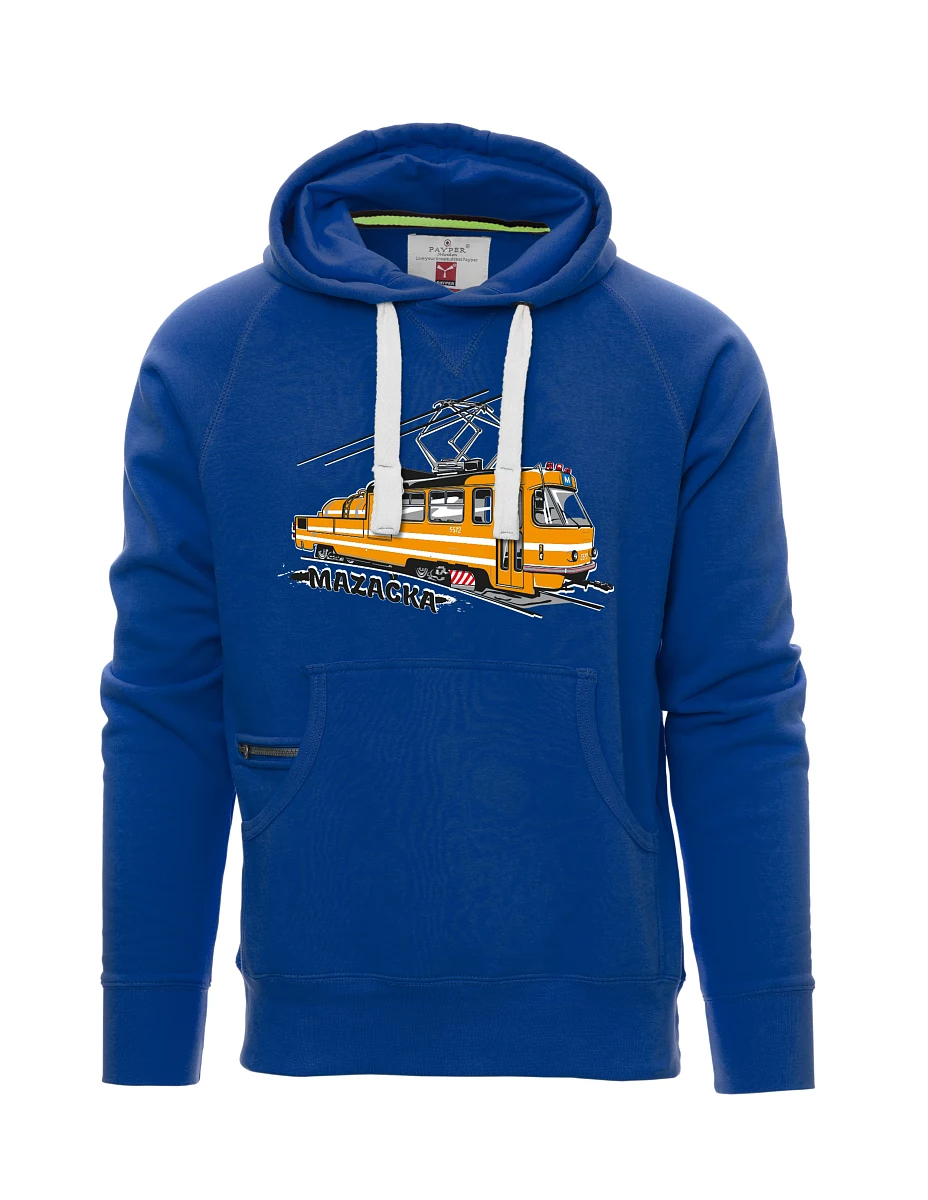 Felpa da uomo blu Tram di oliatura