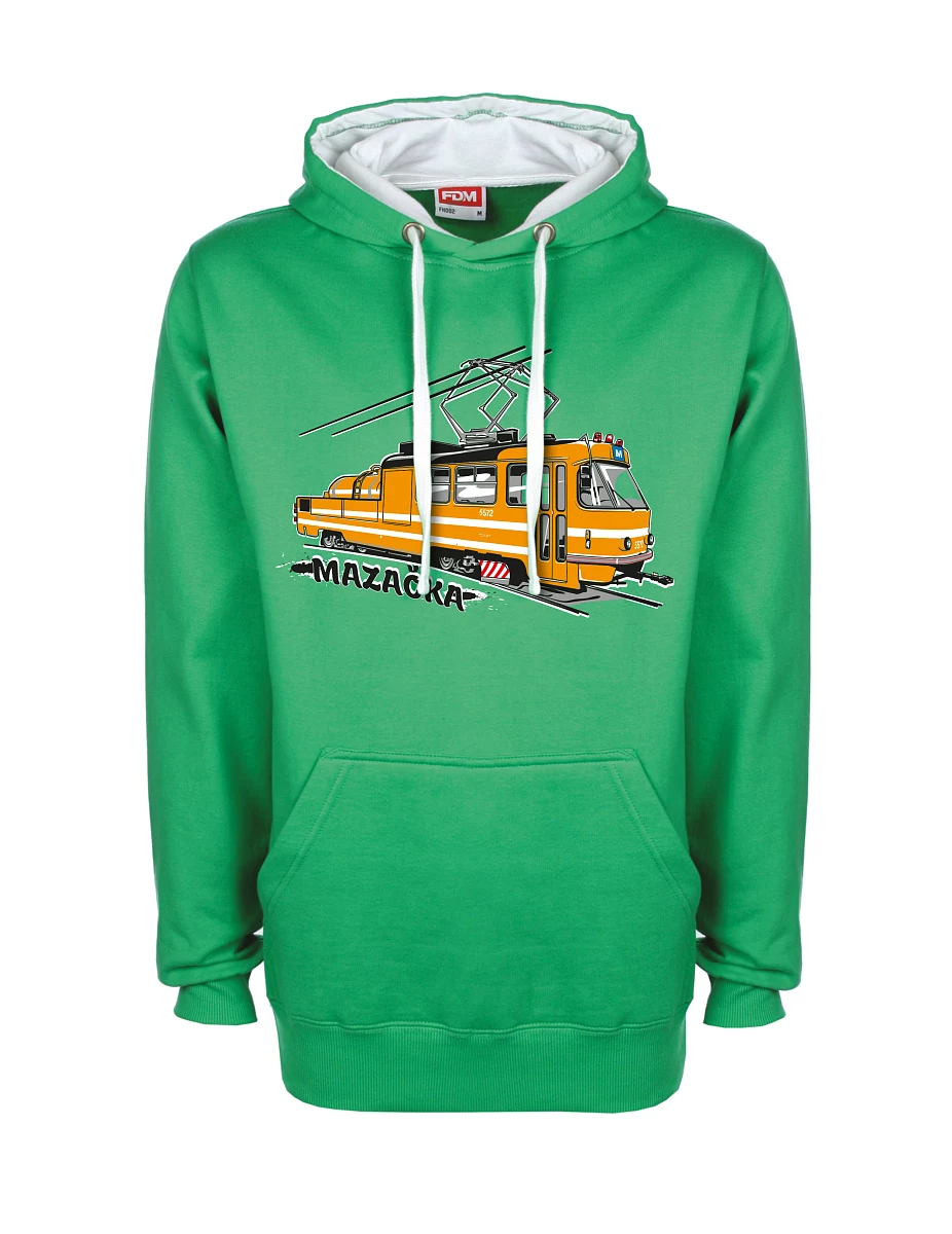 Felpa bianco-verde Tram di oliatura
