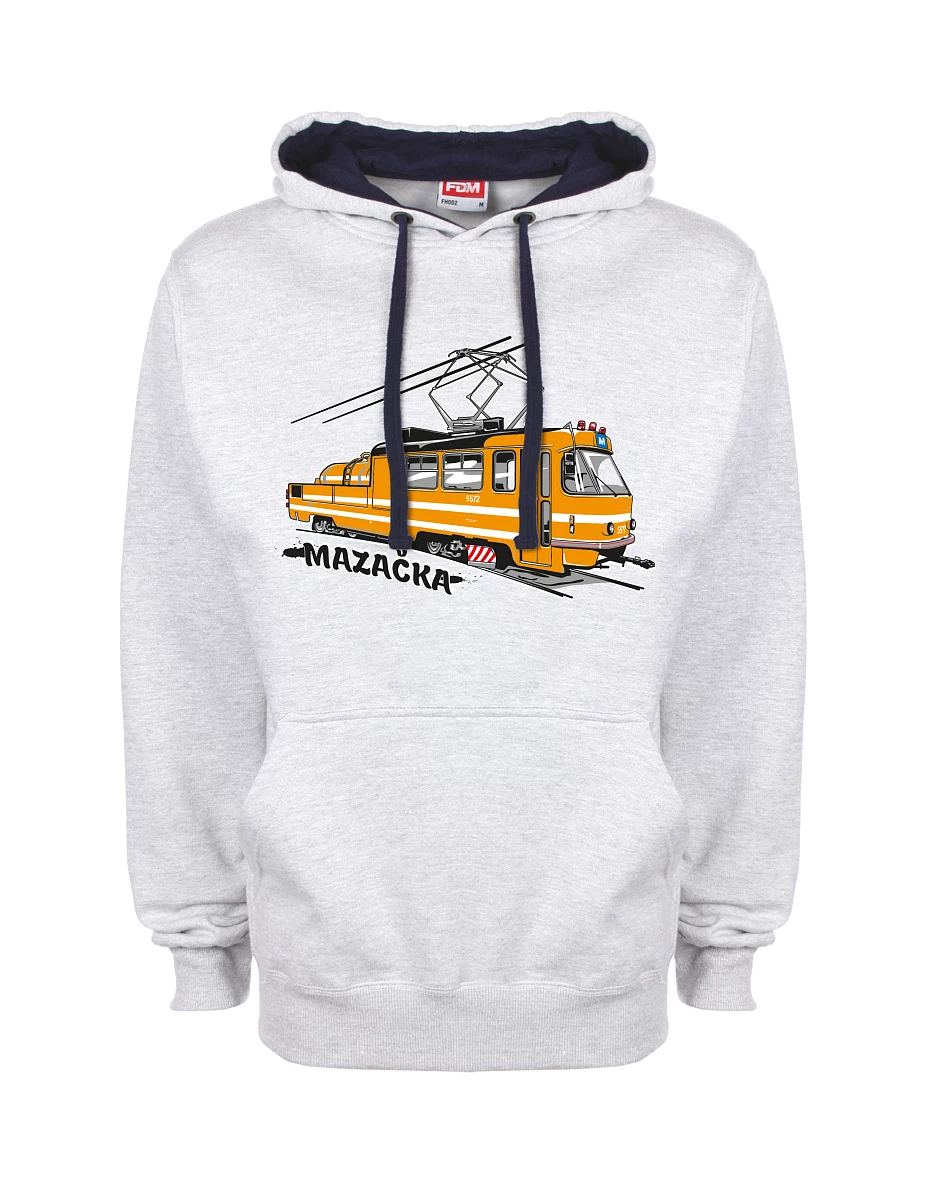Felpa blu-grigio Tram di oliatura