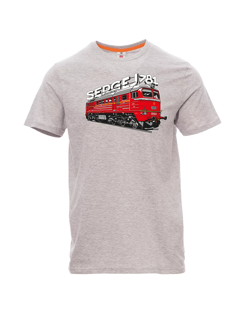 Maglia da uomo grigio melange Locomotiva 781 "Sergej" (M62)