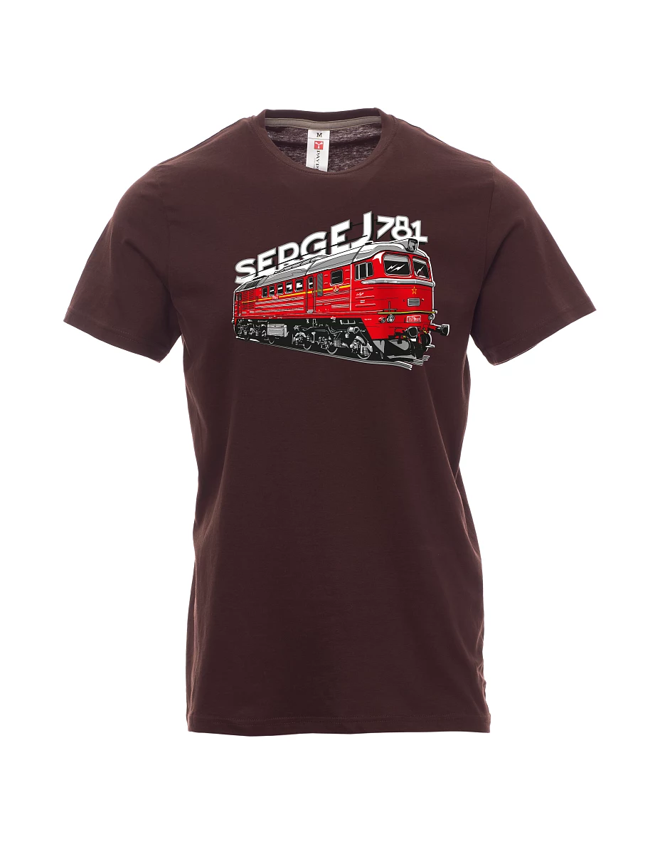 Maglia da uomo marrone scuro Locomotiva 781 "Sergej" (M62)