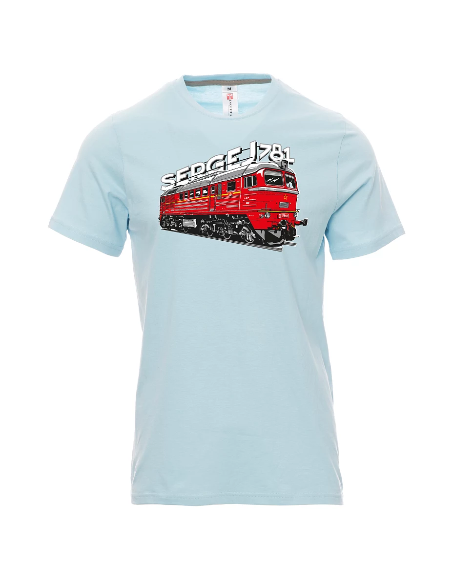Maglia da uomo blu pallido Locomotiva 781 "Sergej" (M62)