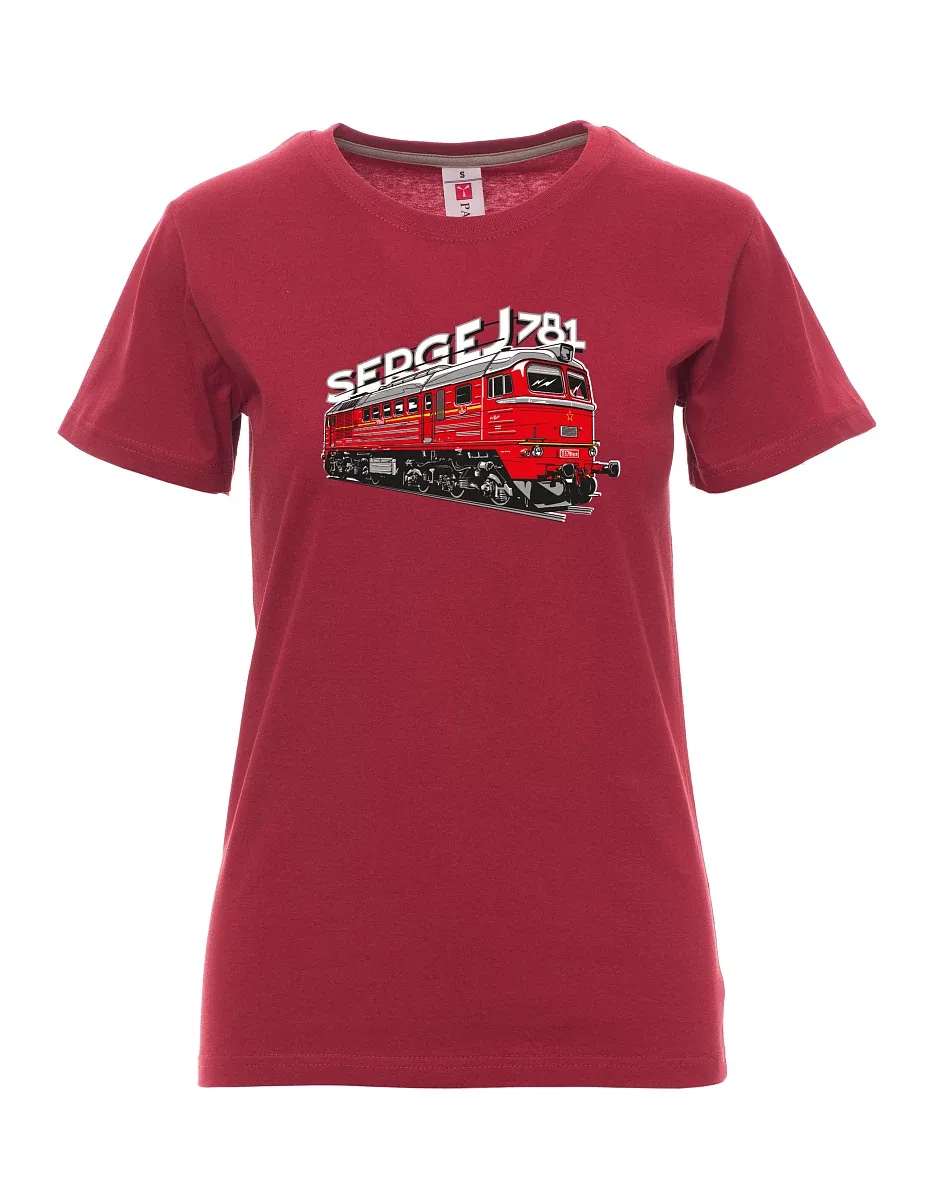 Maglia da donna colore bordeaux Locomotiva 781 "Sergej" (M62)
