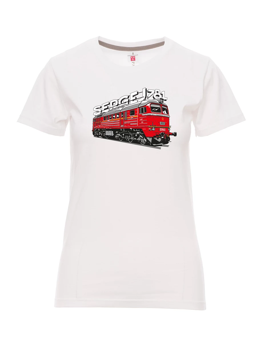 Maglia da donna bianca Locomotiva 781 "Sergej" (M62)