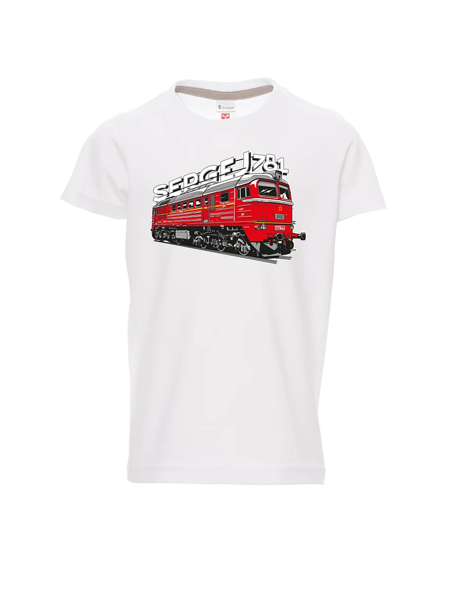 Maglia da bambino bianca Locomotiva 781 "Sergej" (M62)