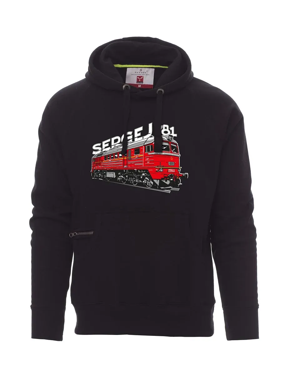 Felpa da uomo nera Locomotiva 781 "Sergej" (M62)