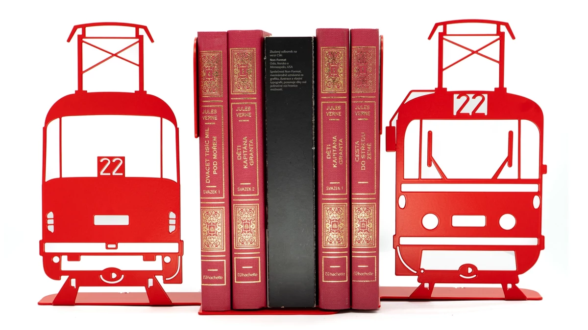 Set di fermalibri con motivo del tram T3