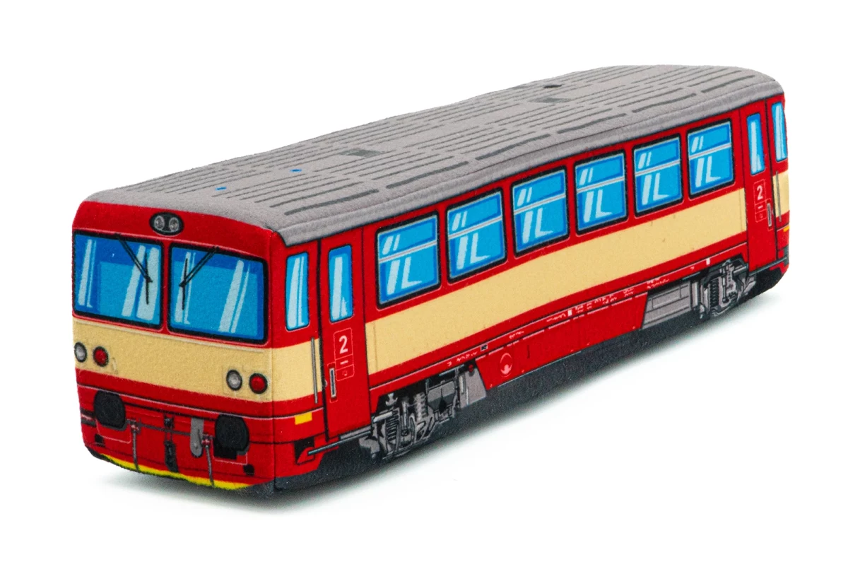Cuscino in peluche con motivo della Locomotiva motrice 810