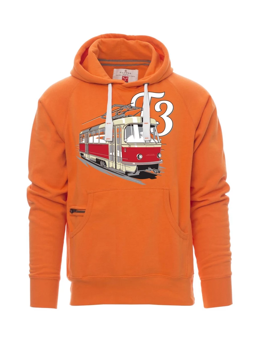 Felpa da uomo arancione Tram T3
