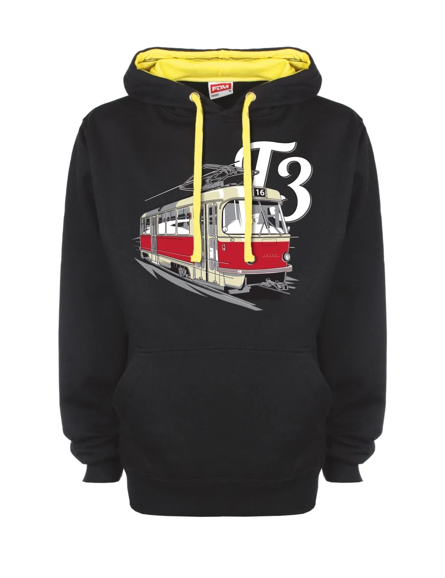Felpa giallo-nera con Tram T3