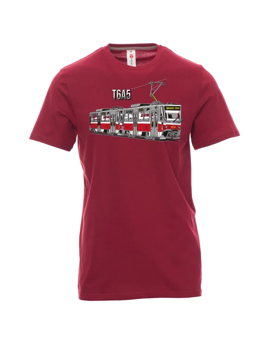 Maglia da uomo rosso scuro Tram T6A5