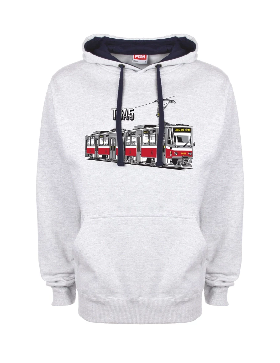 Felpa blu-grigio Tram T6A5